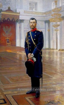  Ilya Tableau - Portrait de Nicolas II Le dernier empereur russe russe réalisme Ilya Repin